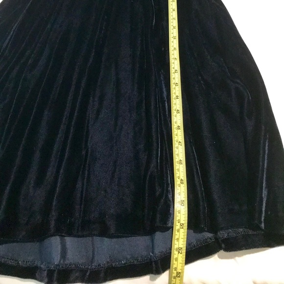 Hugo Buscati dress midnight blue velvet size 4 - Picture 6 of 10
